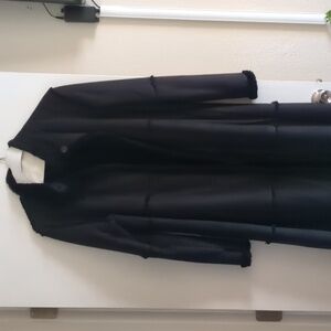 Long black winter jacket.